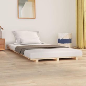 vidaXL Bed Frame without Mattress 75x190 cm Small Single Solid Wood Pine Vidaxl