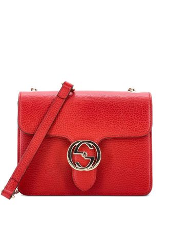 Gucci Interlocking Leather Small shoulder bag - Red