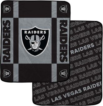 Pegasus Sports Las Vegas Raiders Nfl Team Reversible Logo Fleece Throw