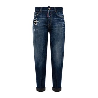Dsquared2 Tomboy Jeans - Dames - Cropped Jeans - Blauw - 2XS - Katoen - Jeans
