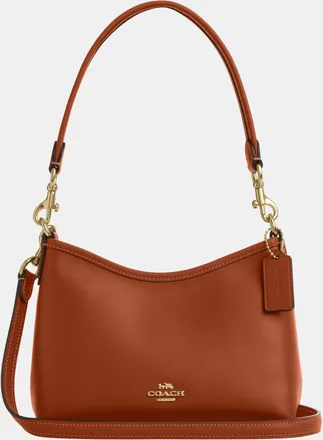 Coach Womens Laurel Small Shoulder Bag in Smooth Grain Leather - Beige - One Size