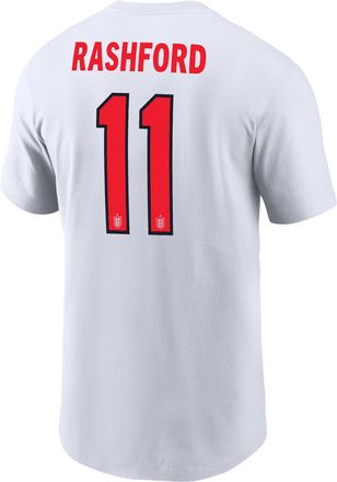 Nike Marcus Rashford England Nike Mens Soccer T-Shirt in White | M11332P375FNMR-WHT