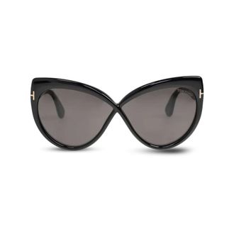 Tom Ford Accessoires, Heren, Zwart, ONE Size, Zwarte Kristallen Zonnebril