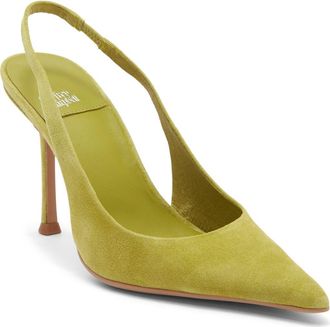 Jeffrey Campbell Fusion Slingback Pump in Chartreuse Suede at Nordstrom Rack, Size 8.5