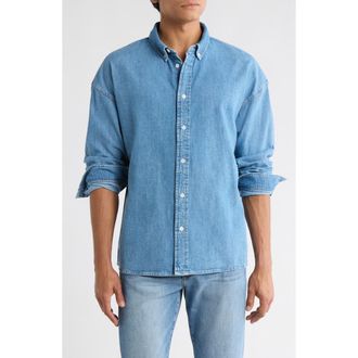 Frame Denim Modern Denim Button-Down Shirt in District at Nordstrom Rack, Size Medium