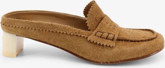 Maison Margiela Sandali in suede con iconico logo inciso - MM6 MAISON MARGIELA - gender_Woman