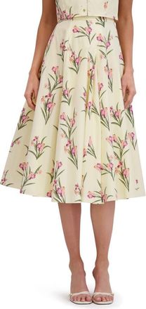 Ted Baker Floral Midi Skirt in Transparent Yellow at Nordstrom Rack, Size 4