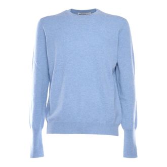 Ballantyne Cashmere Knitwear, male, Blue, Size: 2XL Cashmere Pullover