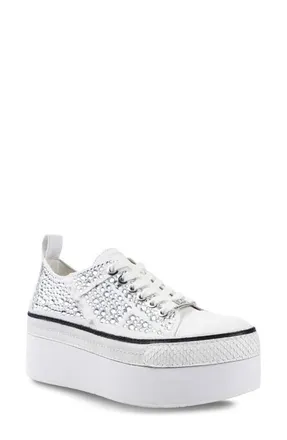 Zigi Soho Koralay-2 Embellished Platform Sneaker in White/Multi at Nordstrom, Size 11