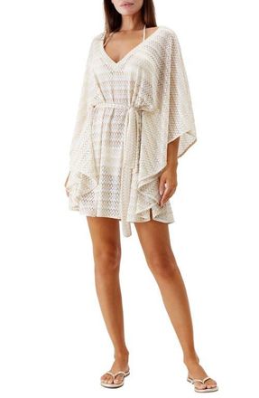 Melissa Odabash Petra Metallic Knit Cover-Up Dress in Gold at Nordstrom
