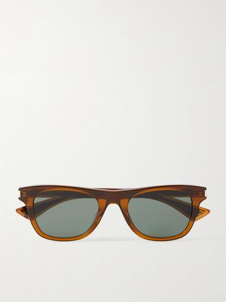 Saint Laurent Eyewear Occhiali Da Sole In Acetato Con Montatura D-frame - Marrone
