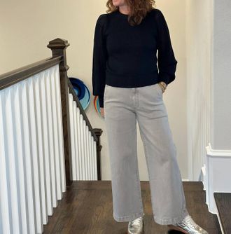 Kut from the Kloth Meg High Rise Wide Leg Jeans In Grey