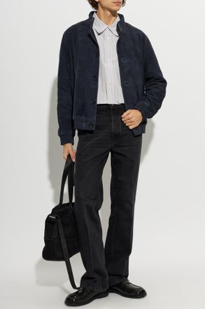 Zadig&Voltaire Suede Jacket Lonni, Mens, Navy Blue