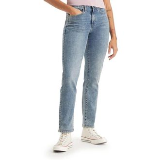Levi's 724 Straight Jeans Womens Blue Denim Wash High Rise PALL48