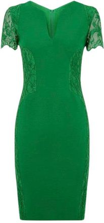 Emilio Pucci Pucci Emerald Green Lace Trim Dress Size S