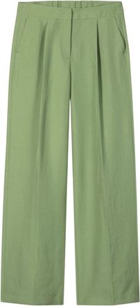 Luisa Cerano Pantalon - Dames - Wijde Broeken - Groen - M - Polyester - Broeken