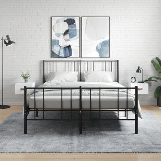 vidaXL Mesitas De Noche De Pared 2 Uds Blanco 35x35x20 Cm Vidaxl
