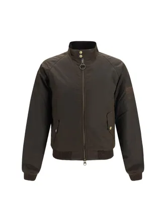 Barbour Mens Merchant Wax Jacket Olive Cotton