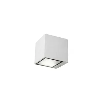 Top-Light Applique Moderno Top Light Spa Ap Gx53 Led Ip54 Alluminio Vetro Biemissione, Finitura Metallo Bianco