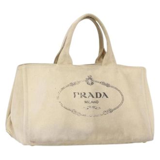Prada Pre-owned Tote Bags, female, Beige, Size: ONE SIZE Pre-owned Vintage Tote Bag