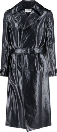 Maison Margiela Double-breasted Faux Leather Coat