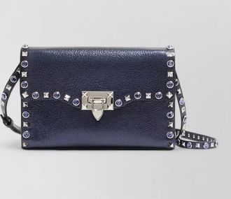 Valentino Garavani rockstud small laminated leather shoulder bag