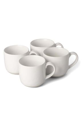 Fable Interiors The Mugs Set of 4 Stoneware Mugs in Cloud White at Nordstrom