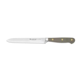 W&uuml;sthof Classic 5-Inch Serrated Utility Knife, Velvet Oyster
