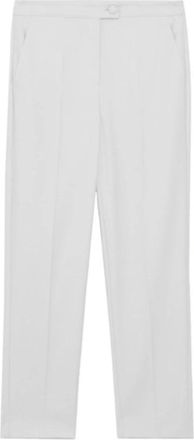 Patrizia Pepe Slim-fit broek - Heren - Slim Fit Broeken - Wit - 4XS - Leer - Broeken