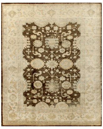Exquisite Rugs Antique Weave Oushak Hand-Knotted New Zealand Wool Rug