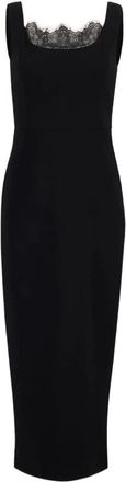 Roland Mouret Abito con inserti in pizzo - Nero