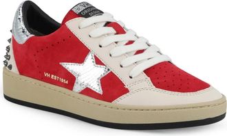 Vintage Havana Womens Denisse 48 Calf Hair Sneaker In Nude/red Studded