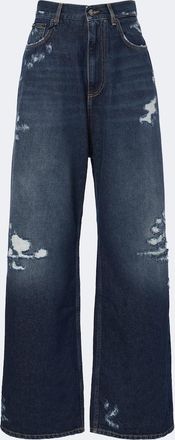 Dolce & Gabbana Jeans oversize a gamba larga distressed