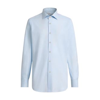 Kiton Overhemden, Heren, Blauw, 4Xl, Katoen, Formele Regular Fit Overhemd