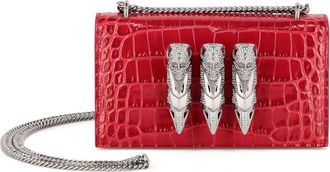 Philipp Plein crocodile-embossed shoulder bag - women - Leather - One Size - Red