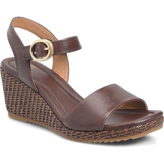 S&ouml;fft Inez Wedge Sandal in Cocoa Brown at Nordstrom, Size 10