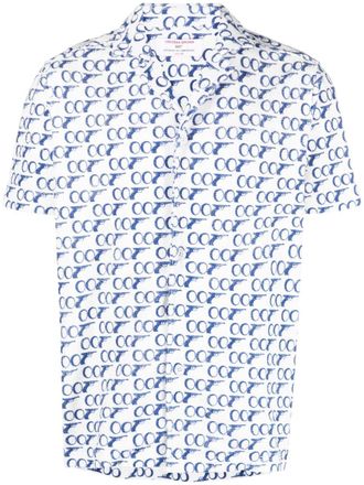 Orlebar Brown Howell James Bond-print shirt - White