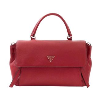Guess Devon Top Handle Flap - Dames - Handtassen - Rood - ONE Size - Polyester - Tassen