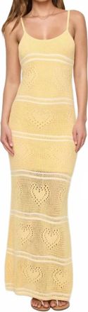 L*Space Heart To Heart Knit Maxi Dress In Daisy Cream