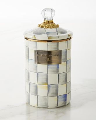 MacKenzie-Childs Sterling Check Large Canister