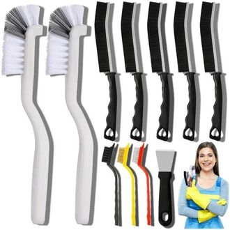 OEM Juego De 11 Cepillos Para Ranuras - Cerdas Duras Para Cocina, Ba&ntilde;o, Esquinas, Lechada, Fregadero, Taza, Tetera, Botella, Licuadora