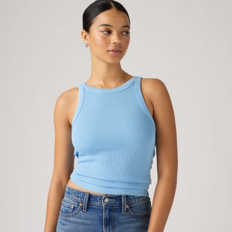 Levi's Essential Racer Tank Top - Womens - XS - Blue
