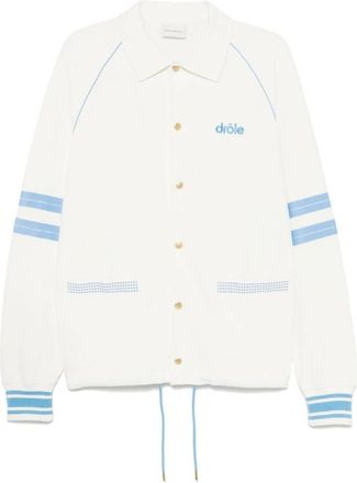 Dr&ocirc;le de Monsieur Le Veste Apr&egrave;s-sport - Heren - Zomerjassen - Wit - L - Katoen - Jassen