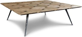 PIB Mesa de centro grande de madera marron