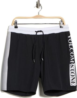 Volcom Jones Swim Trunks in Black at Nordstrom Rack, Size X-Large