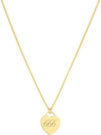 Set & Stones Alice Angel Numbers Necklace in Gold /666 at Nordstrom, Size 18
