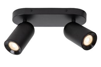 Lucide Foco de techo de metal 2xGU10, negro