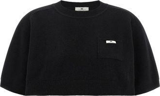 Elisabetta Franchi Mujer, Camisetas, Negro, Talla: S