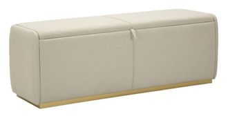 Mauro Ferretti Banco con contenedor de tela beige cm 130x45x45