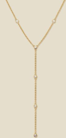 Made by Mary CZ Poppy Lariat Necklace